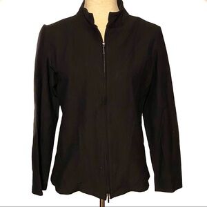 Eileen Fisher Stand Collar Two-Way Zipper Jacket Style‎ J67 Medium